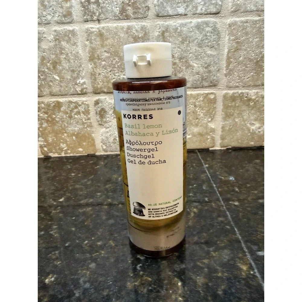 Korres BASIL LEMON Shower Gel Body Wash Cleanser Soap 8.45 oz NOS